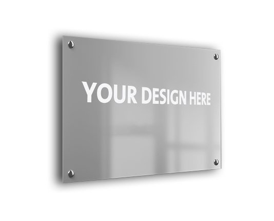 Metal office plate mockup Printed Metal Sign 1/4 in. (6mm) - Image 1